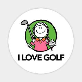 I Love Golf Magnet